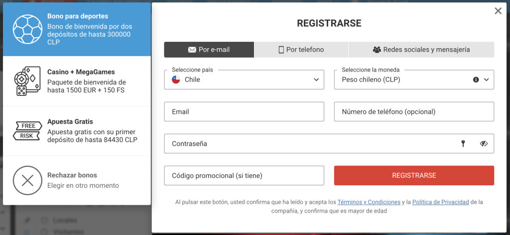 registro en Megapari