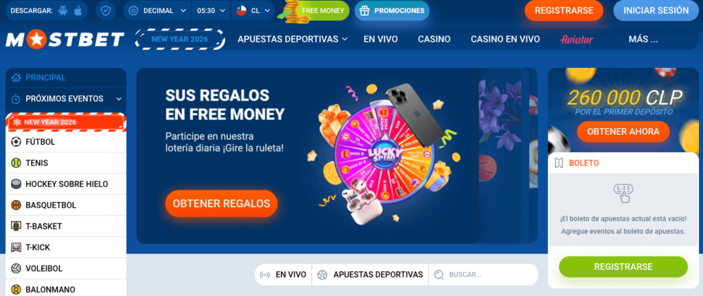 Promoción Free Money y regalos diarios en Mostbet