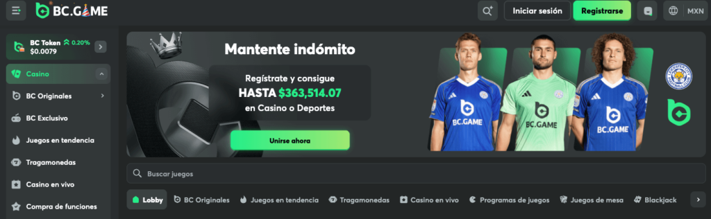 Promoción de registro y bono en BC.Game