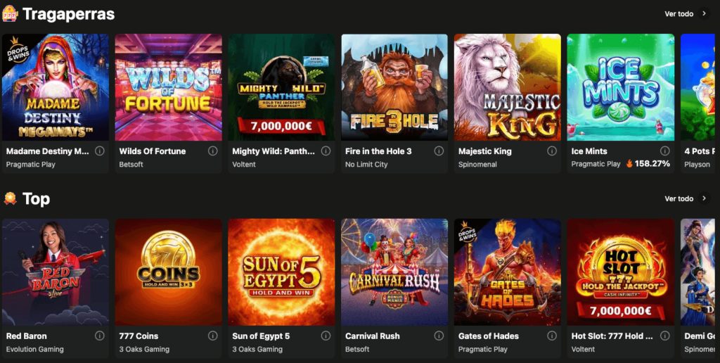 Selección de tragamonedas y juegos top en Betobet