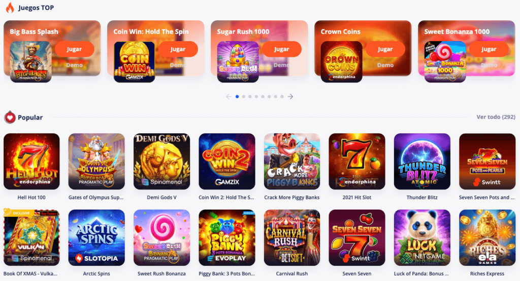 Juegos de tragamonedas destacados en Vulkan Vegas